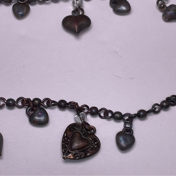Glam Goth Heart Charm Necklace - Picture 4 of 7